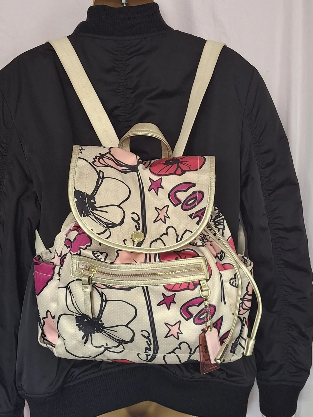 Coach Poppy Kyra Floral Print Backpack (Style F19284)
